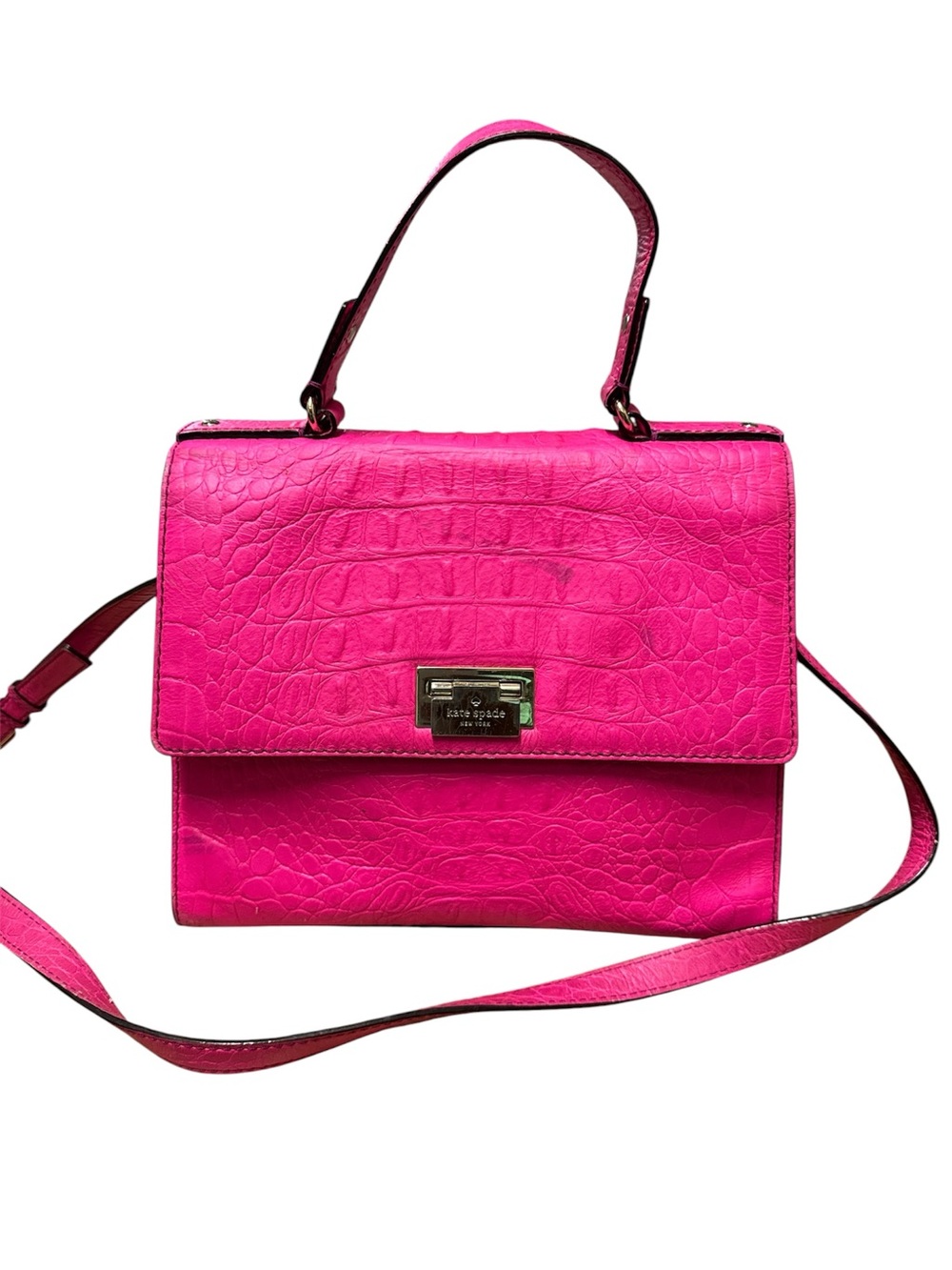 Kate Spade New York Doris croc-embossed leather shoulder bag